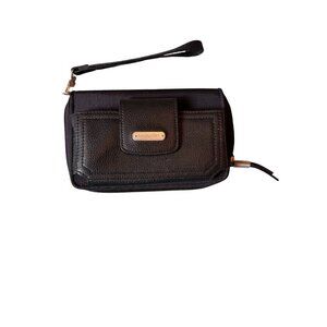 Baggallini Black Wristlet Wallet With Zipper & Snap Closure